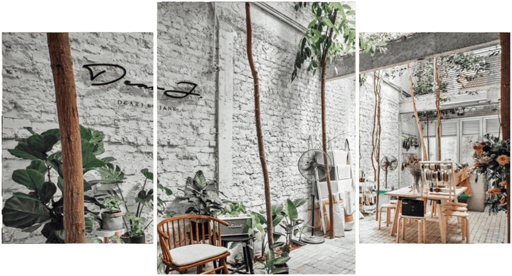 Interior of the Dear J Flower studio in Taman Tun Dr Ismail, Kuala Lumpur