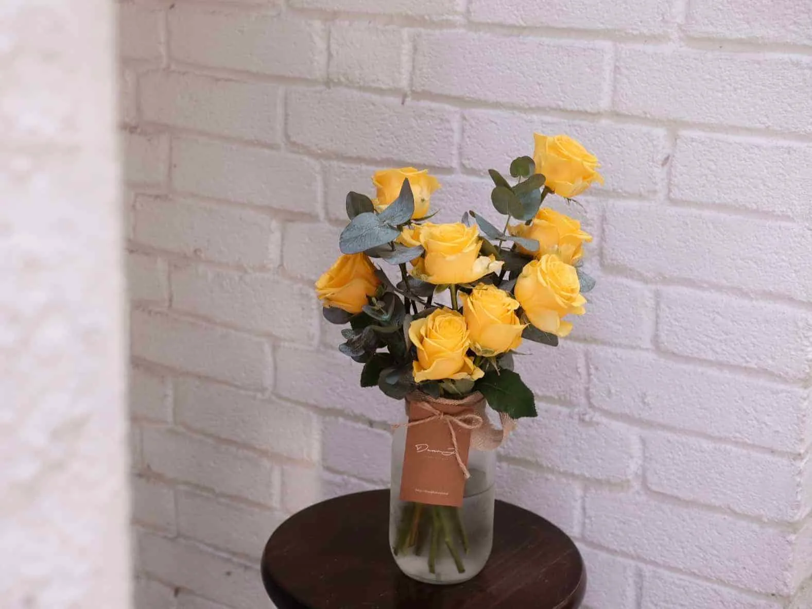 Yellow Roses in Jar