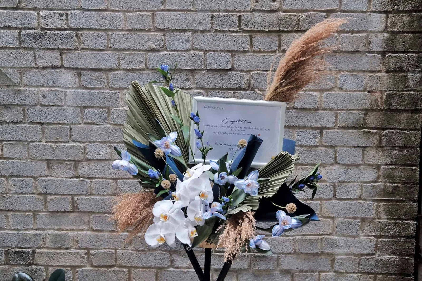 RUSTIC STYLE FLOWER STAND (NAVY BLUE)