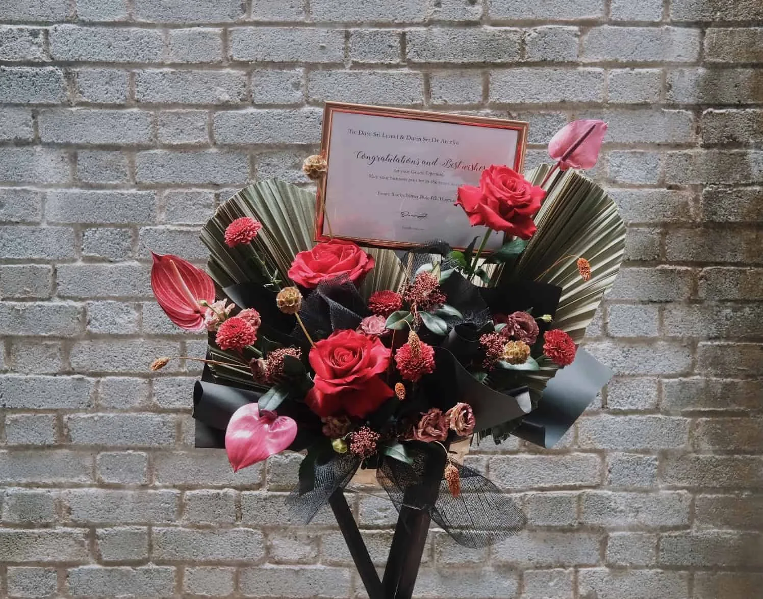Rustic Red Flower Stand