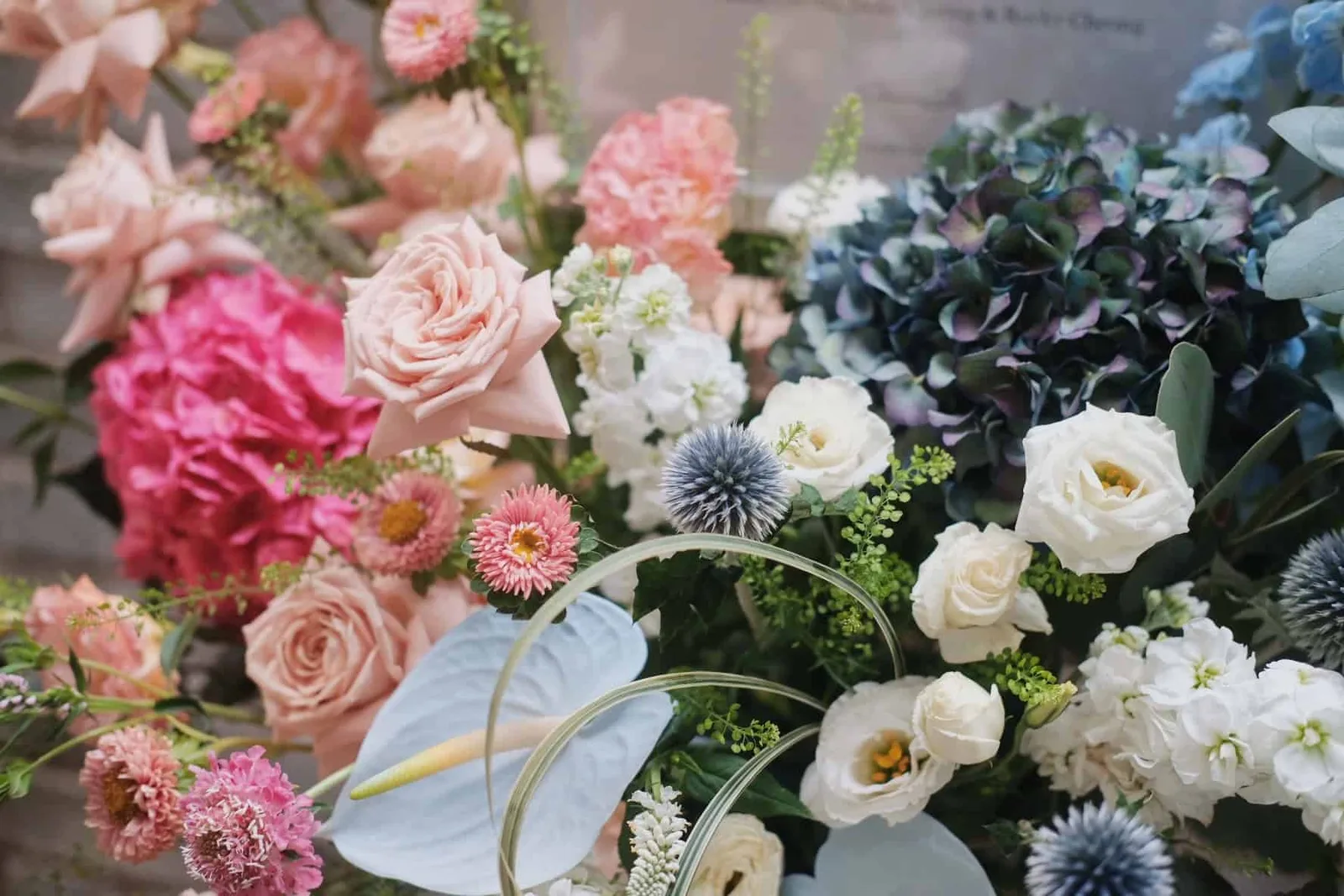 Pink Blue Ombre Flower Stand 2